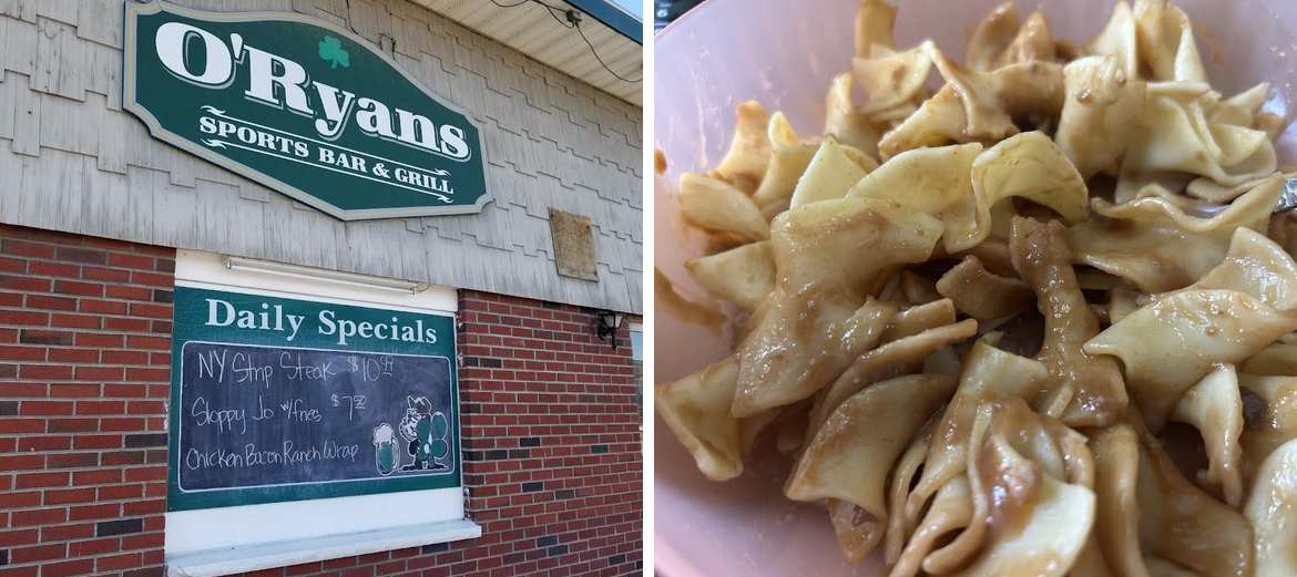 O'Ryans Sports Bar And Grill Menu