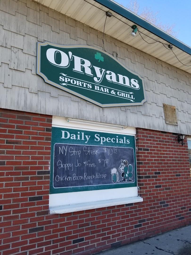 O'Ryans Sports Bar And Grill Menu